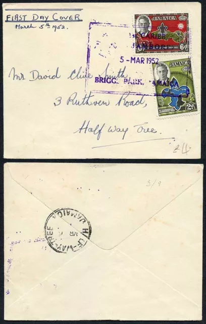 Jamaica 1952 Scout FDC