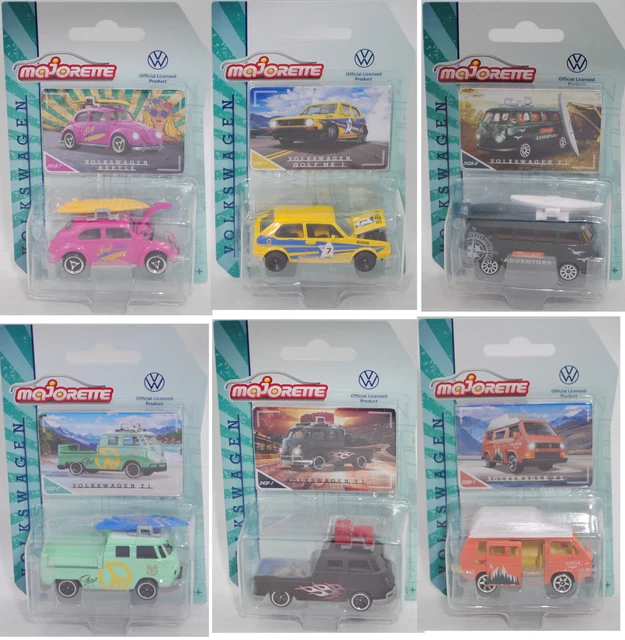 Majorette Volkswagen The Originals Deluxe 1:64, Modello Die-Cast Casuale Con Licenza Ufficiale VW, Auto Giocattolo Collezionabile 7,5cm, 212055005
