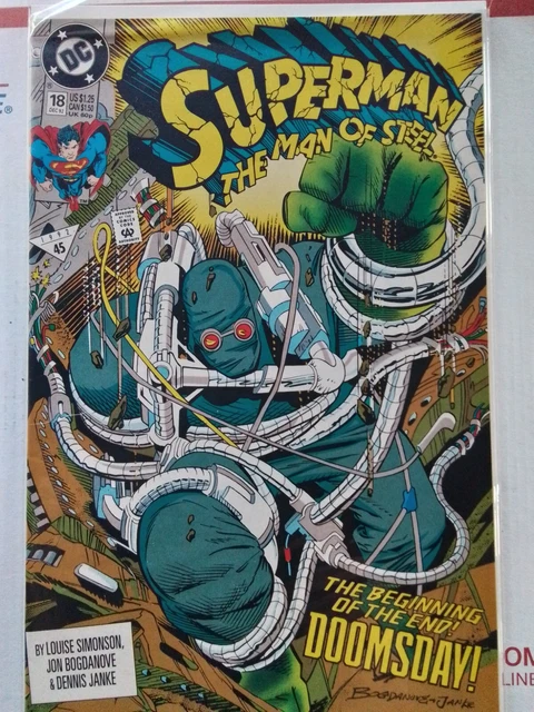 1992 Dc Comics "Superman Man Of Steel" Vintage Comic Book Featuring "Doomsday"