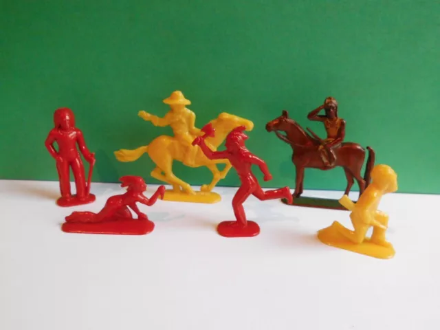 Alte Rare Margarine Figuren - Indianer und Cowboys Wilken Tee