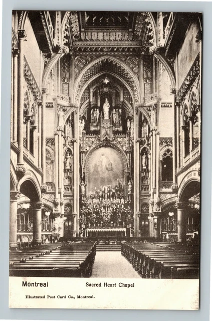 Montreal QC-Quebec Canada, Sacred Heart Chapel Vintage Postcard
