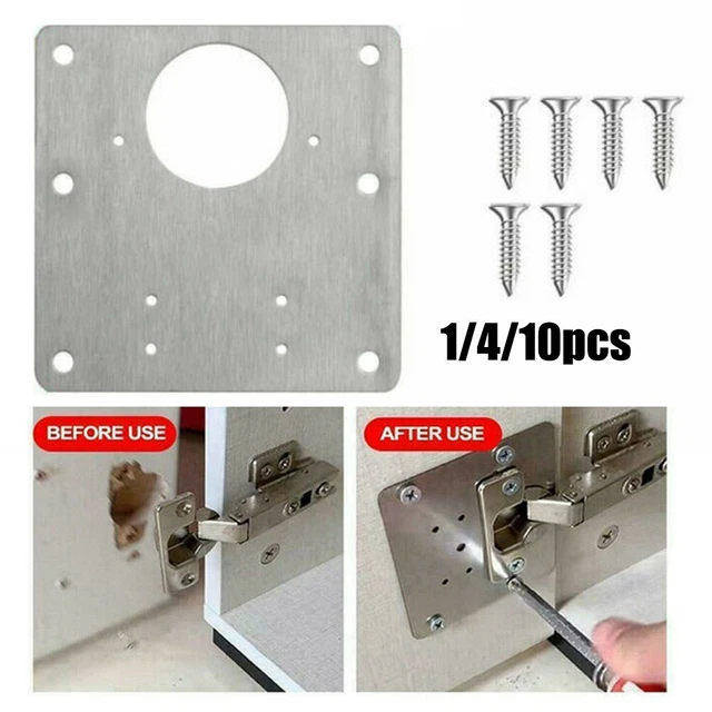 KITCHEN CUPBOARD DOOR Hinge Repair Kit Includes Plates And Fixing