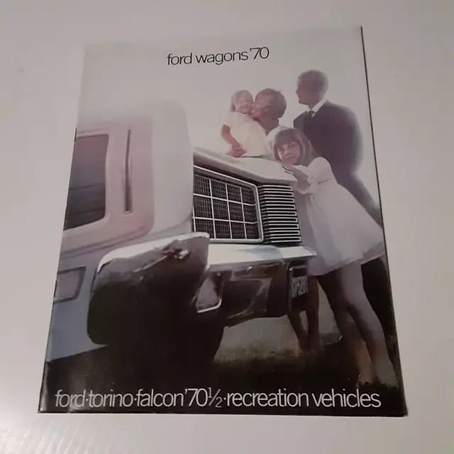Ford 1970 Wagon LTD Galaxie Torino Fairlane Ranchero Falcon Dealer Brochure
