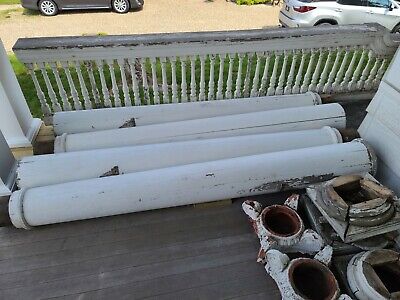 4 Vintage/Antique 83" Round Wood Load Bearing Structural Porch Columns from 1912 5