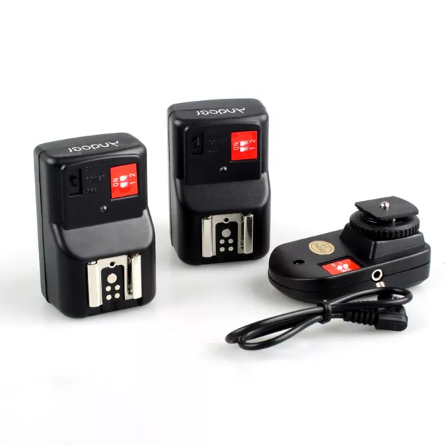 Andoer PT-04GY 4CH Wireless Remote Speedlite Flash Trigger for Canon Nikon A4D7