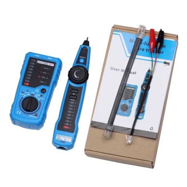 Cable Tester with Transmitter & Receiver, Headphones Measure Fault Distance
