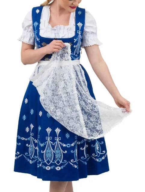 German Dirndl Long Dress  XS S M L XL 2XL Oktoberfest EMBROIDERED Waitress Party