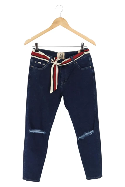 JEANS WIYA RELAXED Wide Fit donna taglia L blu look casual EUR 16