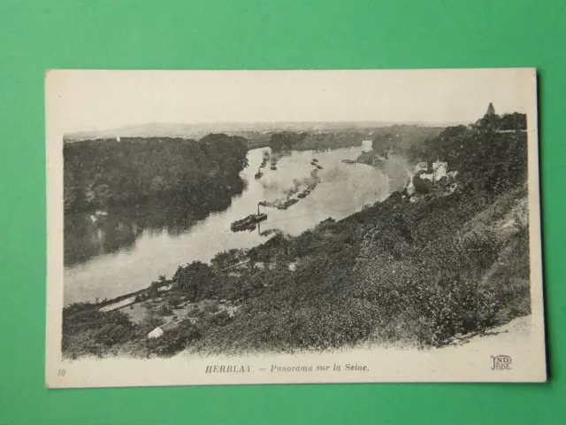 HERBLAY Panorama sur la Seine France Francia old postcard