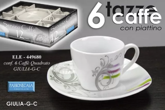 BIALETTI SET 4 Tazzine Con Piattino Caffe' Collezione Giungla EUR 22,00 -  PicClick IT