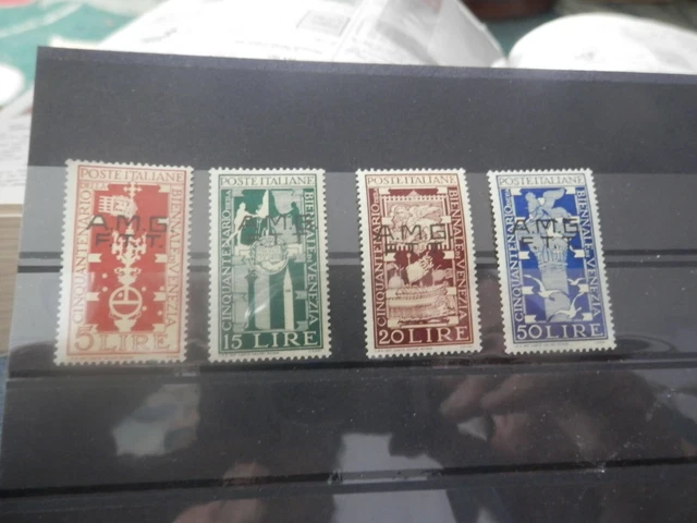 AMG/ww2 Italy Trieste FTT 1949 Sc# 36-39 MNH VF   Appear to be expertised