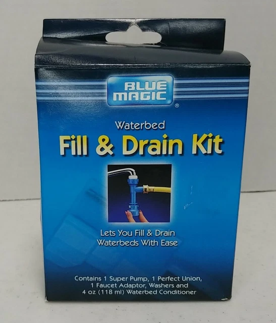 WATERBED FILL AND Drain Pump Faucet Adapter Kit Blue Magic 10.97