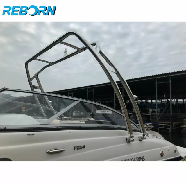 Reborn Launch Forward-facing Wakeboard Tower Fast Install and Fold Down Polished