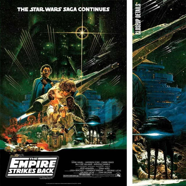 27W"x40H" THE EMPIRE STRIKES BACK - STAR WARS OFFICIAL SIZED MOVIE POSTER CANVAS