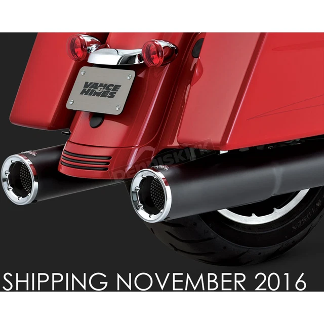 Vance & Hines Black 4 1/2" Hi-Output Slip-On Mufflers - 46463 (no ship to CA)
