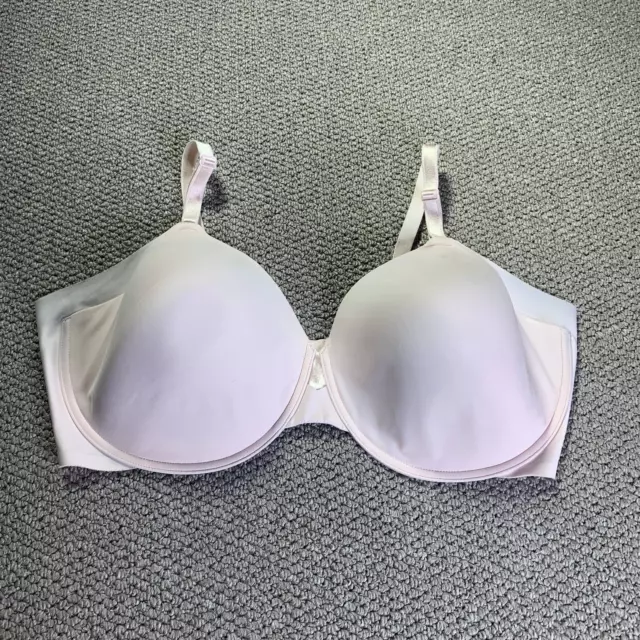 Olga Womens T-Shirt Bra Size 44DD Pink No Side Effects Seamless Underwire Cups