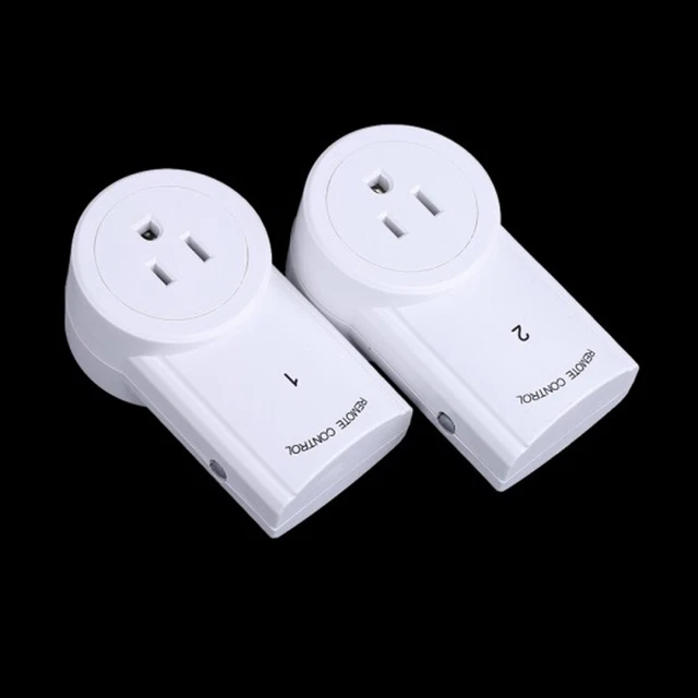 Prise de commutateur de télécommande 2PCS avec 1 télécommande 8