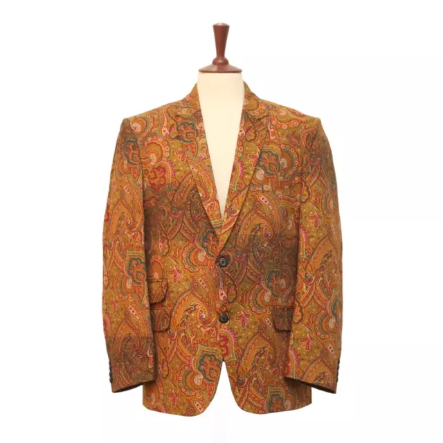 Mens Blazer Multicolor Paisley Baroque Formal Suit Jacket Wedding Sport Coat 46R