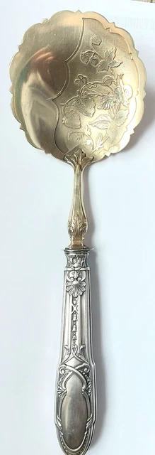 Pelle à Poisson / Tarte En Argent Massif - Minerve 1er Titre - Guillochée - XIXe