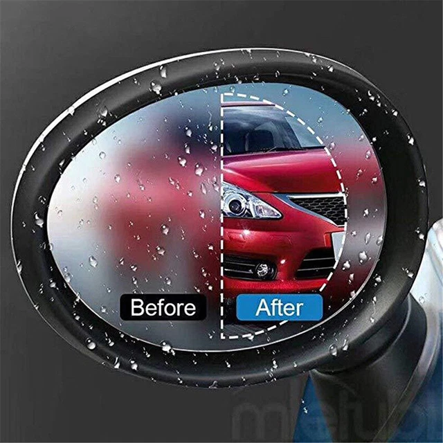 2PCS Car Anti Water Mist Film Anti Fog Rainproof Rearview Mirror Protective Film