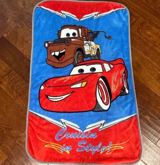 Disney Pixar CARS Lightning McQueen & Mater Child Fleece Throw Blanket Bed