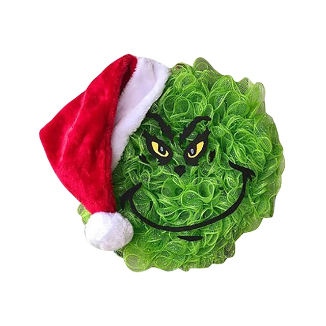 2024 CHRISTMAS GRINCH Front Door Home Wreath Christmas Garland Party