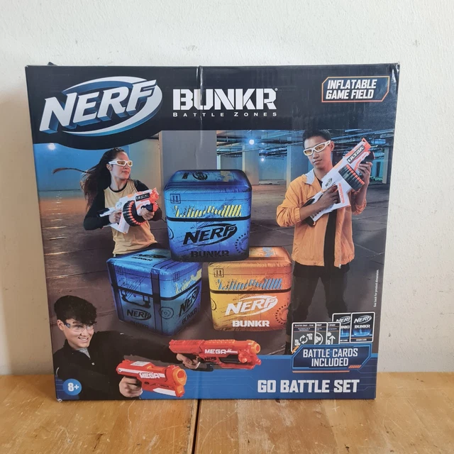 NERF BUNKER BATTLE Zones Go Battle Set Inflatable Game Field Battle
