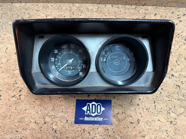 Classic Mini Instruments Beginning CLASSIC MINI CLUBMAN, twin clock instrument cluster, with clocks - un ...
