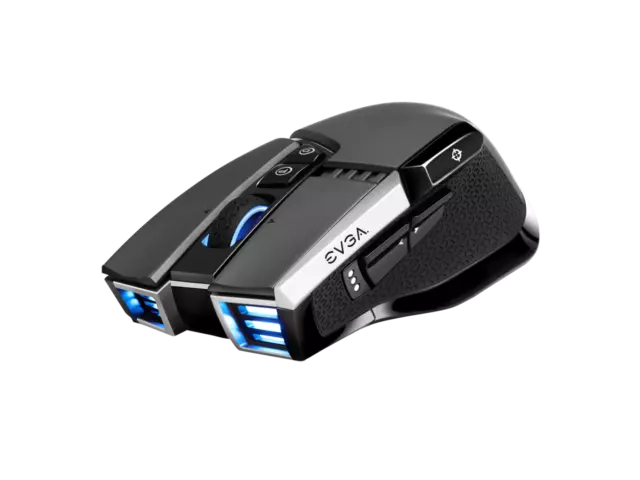 EVGA X20 Gaming Mouse, Wireless, Grey, Customizable, 16,000 DPI, 5 Profiles, 10