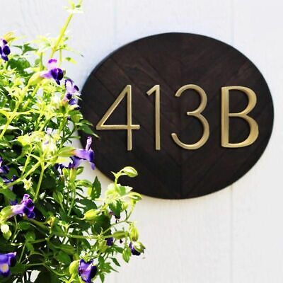 Big Signage Golden Floating House Number Letter Front Door Home Mailbox Sign New