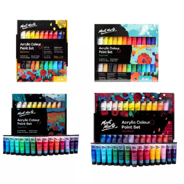 MONT MARTE 18/24/36/48pc 36ml Acrylic Paint Set Studio Artist Student Painting