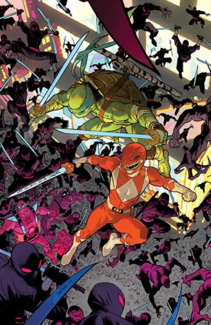 Mmpr Teenage Mutant Ninja Turtles II #1 (Of 5) Cover A Connecting Variant 1 Mora