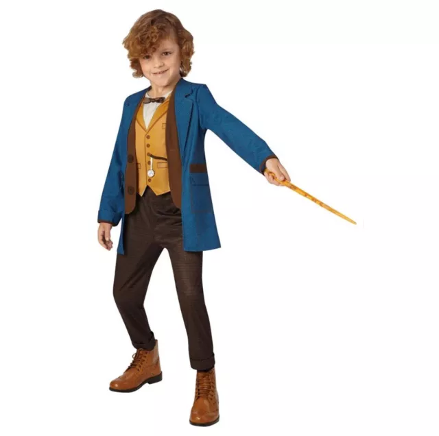 Fantastic Beasts Deluxe Newt Scamander Costume & Wand | Age 7-8 | Harry Potter