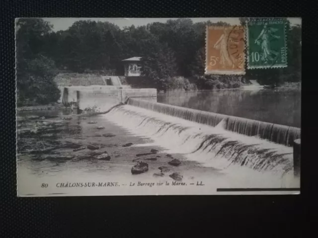 CPA 51 CHALONS-SUR-MARNE - Le Barrage sur la Marne