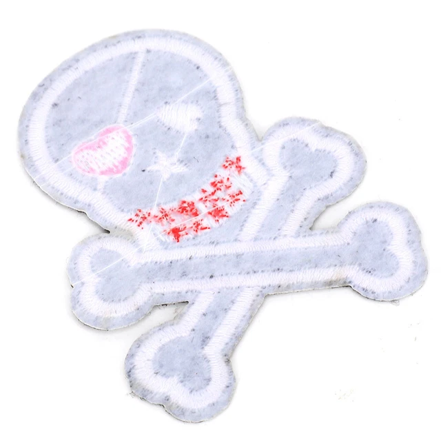6 Pcs Skull Service Stickers Stickers En Fer Autocollants DIY (Pink Eye Skull)