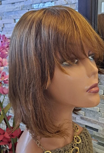 Kiki light Brown long moveable bangs Human Euro Hair layered Wig Sheitel XXL Cap Kiki light Brown long moveable bangs Human Euro Hair layered Wig Sheitel XXL Cap