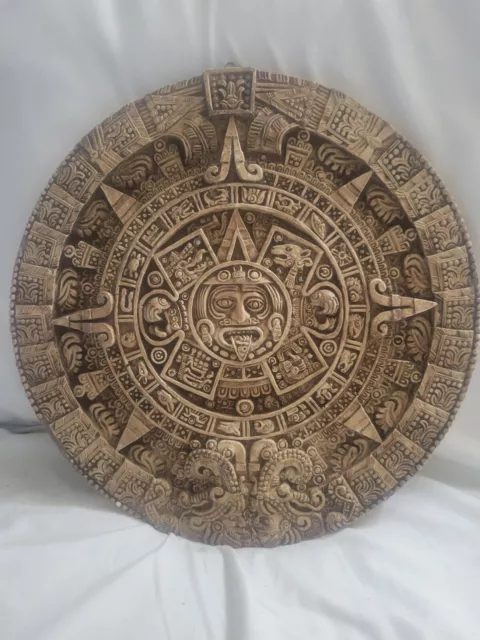 Mexico Collectible Archaeological Ceramic Calendar, "Aztec Sunstone"