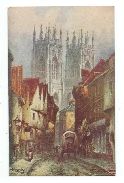 Yorkshire York Tom Dudley Watercolour Dennis's Dainty Series Postcard c.1910's
