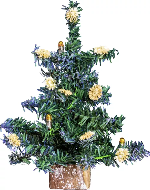 Weihnachtsbaum, Christbaum beleuchtet mit 5 LED für Puppenhaus, Kahlert 49906