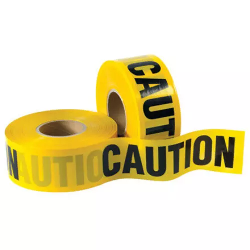 Partners Brand 3" x 1000' Barricade Tape 'Caution' 4 rolls (3-5)