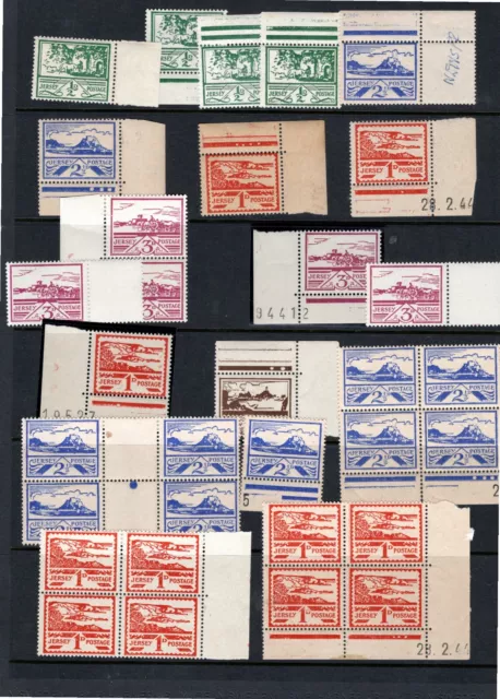 1943 Jersey Views Kgvi  Marginal  Mnh Stamp Collection