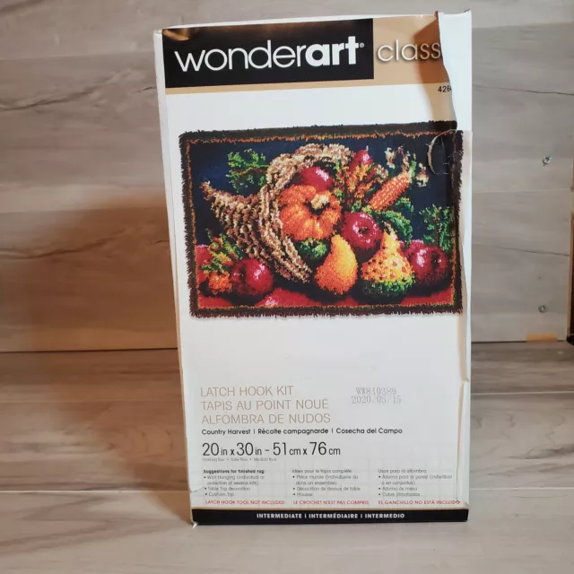Kit de gancho de pestillo WonderArt cosecha rural 20 x 30 pulgadas sin usar con gancho nuevo
