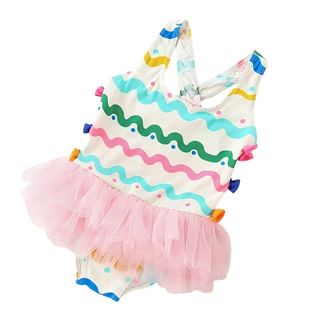 Costume da bagno bambino, texture delicata, traspirante, costume da bagno bambina,