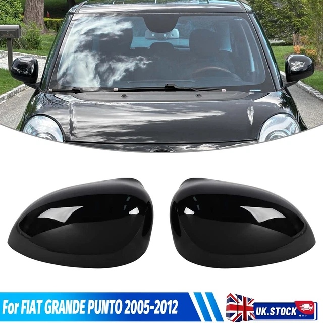 Gloss Black Wing Mirror Covers For Fiat 500 / 595 / 695 Abarth (Sport/Turismo) – Left & Right