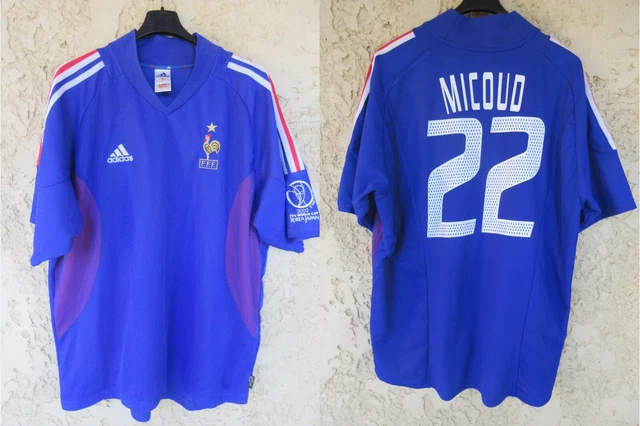 SHORT ÉQUIPE DE FRANCE ZIDANE n°10 Coupe du Monde World Cup 2002 ADIDAS