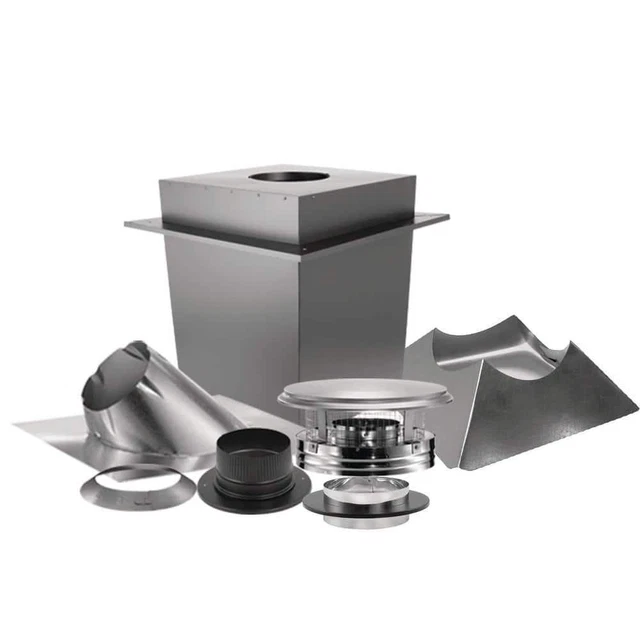 DuraVent Chimney Pipe 6" x 17" Triple-Wall 28-Gauge Galvanized Steel Twist lock