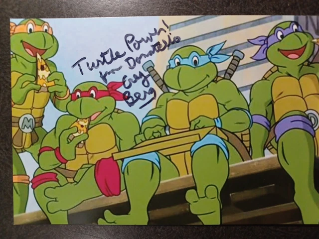 GREG BERG Voice of DONATELLO  Hand Signed 4X6 PHOTO TEENAGE MUTANT NINJA TURTLES