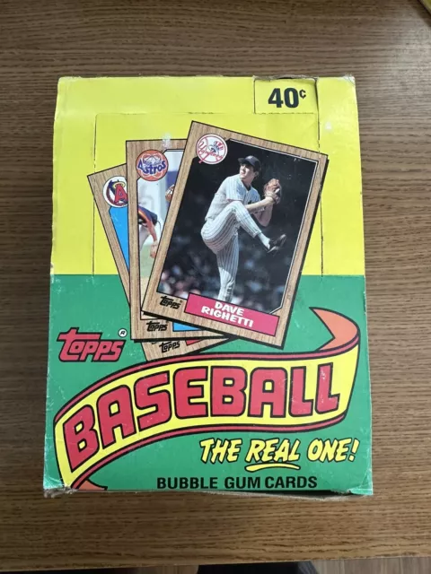 1987 TOPPS Baseball Wax Card Box 36 Packs UNOPENED - BONDS, BO, Clark - #D2_#A0L