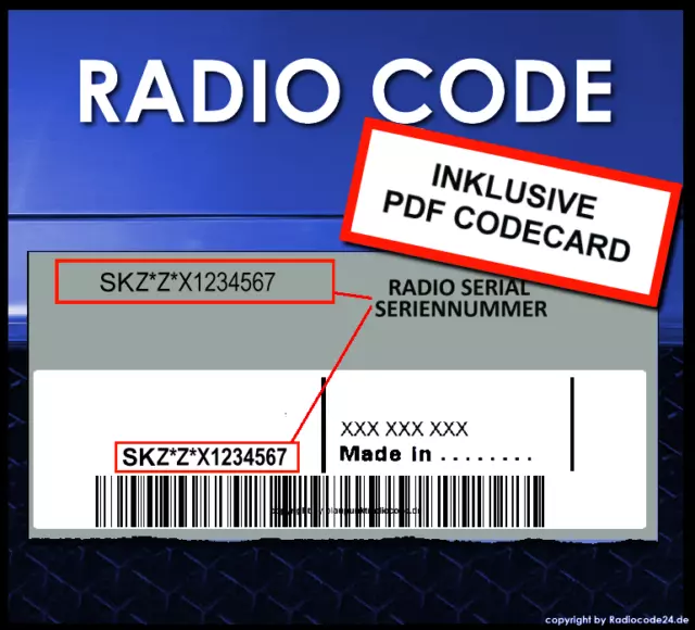 █►Radio Code Unlock passend für Skoda Radios NAVI ALLE MODELLE inkl. Rechnung