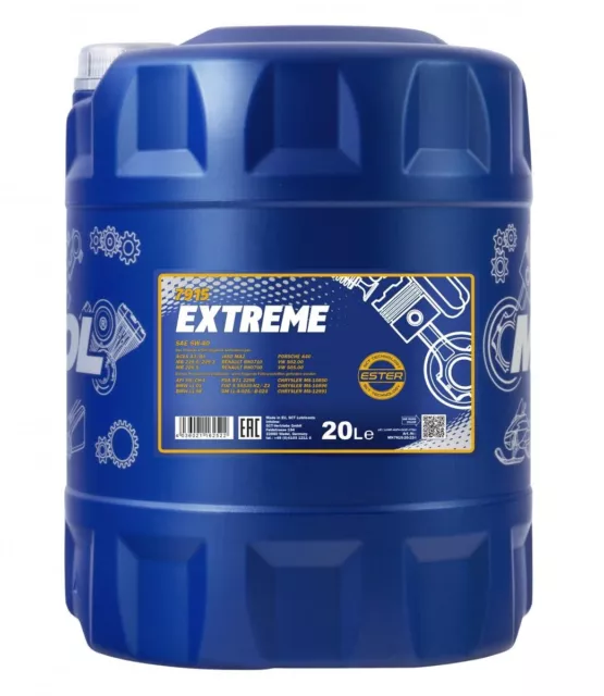 MANNOL EXTREME Huile moteur 5W-40 20L pour VW Golf IV Schrägheck (1J1) POLO (9N)